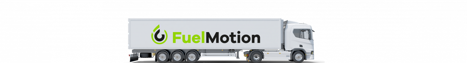Ein Lastkraftwagen von FuelMotion mit synthetischem Kraftstoff